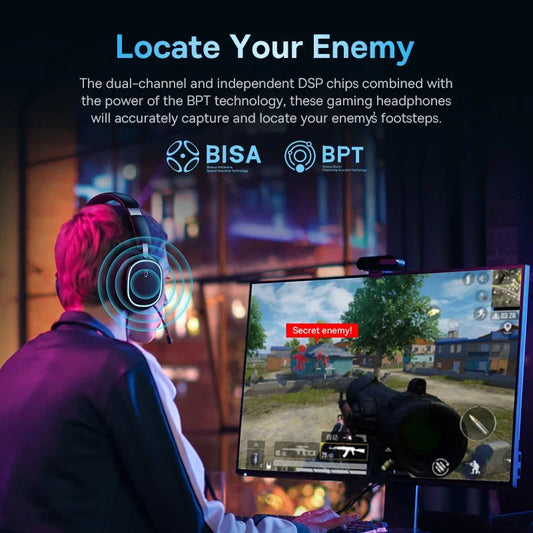 Auriculares Gaming Inalámbricos Baseus GH02 - Bluetooth 5.3 RGB con Mic